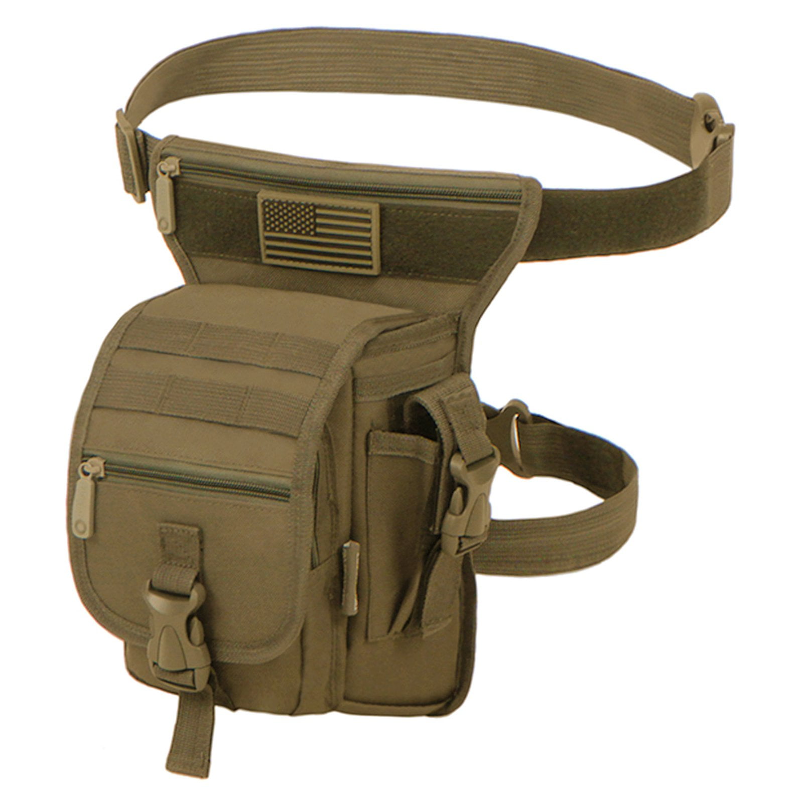 Men Tactical Waist Pack Drop Leg Bag Belt Military Bag Hiking Riding Waterproof 