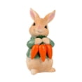 thumbnail image 3 of Figura de conejo de Pascua, adorno decorativo, bonita estatua de conejo de primavera para cumpleaños Conejo zanahoria marrón, 3 of 9