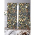 thumbnail image 3 of Botanical Birds Sheer Curtains 96 Inch Length 2 Panels Set, Art Abstract Leaves Blue Voile Window Treatment Semi Sheer Long Curtains Drapes for Bedroom/Living Room/Kitchen 52"x96"x2, 3 of 7