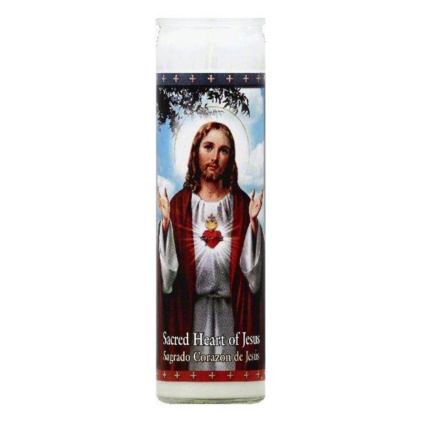 St Jude Candle 8 Inch Sacred Heart of Jesus Candle, 1 ea (Pack of 12