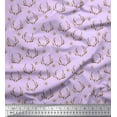 thumbnail image 1 of Soimoi Purple Modal Satin Fabric Antler & Star Printed Craft Fabric by the Yard 42 Inch Wide, 1 of 3