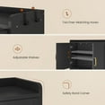 thumbnail image 6 of Over The Toilet Storage Cabinet with Pulley, Bathroom Storage Cabinet, with Adjustable Shelf and Open Shelf for Bathroom, Restroom, Laundry, Black, 6 of 8