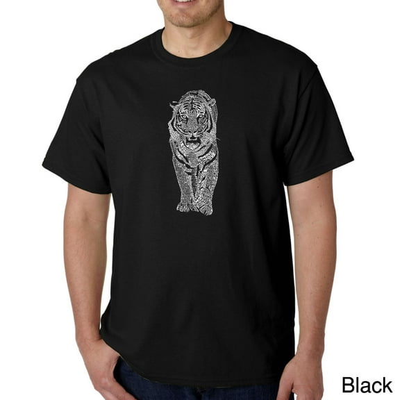 LA Pop Art Men's Word Art T-Shirt - TIGER