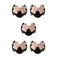 thumbnail image 3 of Transemion Wide Application Bow Hair Net For Elegant And Professional Looks Good Gifts Two Bows- light pink 5Set, 3 of 6