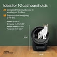 thumbnail image 2 of Litter-Robot EVO by Whisker, Black – Automatic Self-Cleaning Cat Litter Box, Compact Space-Saving Design, Advanced Odor Control, Works with Any Clumping Litter, WhiskerCare™ 1-Year Warranty, 2 of 7