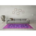 thumbnail image 3 of Ahgly Company Indoor Round Oriental Purple Industrial Area Rugs, 3' Round, 3 of 4