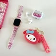 thumbnail image 2 of New Cartoon KT Cinnamoroll Kuromi Silicone Smart Watch TWS In-Ear Wireless Bluetooth Headphones 5.0 Three-Piece Set (Smart Watch + Bluetooth Headphones + Pendant), 2 of 24