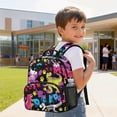 thumbnail image 3 of Uorisanigo School Backpack for Little Boys 6-8, Breathable Large Capacity Daypack with Padded Shoulder, Lightweight Preschool Bookbag for Daily Graffiti Dinosaur Print, 3 of 7