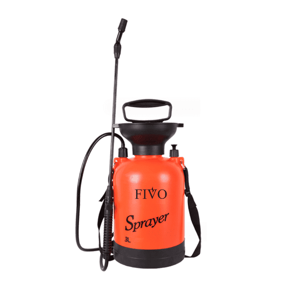 FIVO 0.8 Gallon Lawn and Garden Pump Pressured Sprayer for All Purpose Cleaning Watering and Weeds