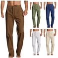 thumbnail image 1 of Styesk Pantalon pour Hommes Hommes Mode Décontractée Uni Fermeture Éclair Poche Pantalon Habillé Évasé Pantalons, 1 of 8