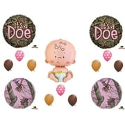 IT'S A DOE CAMOUFLAGE BABY GIRL SHOWER Balloons Decoration Supplies Mossy Oak