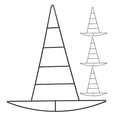 thumbnail image 2 of Wreath Frame Ornament For Halloween Party And Home Decoration Black Witch Hat Shaped Craft 4Pcs, 2 of 5