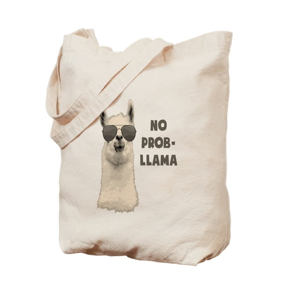 CafePress - No Problem Llama - Natural Canvas Tote Bag, Cloth Shopping Bag