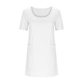 thumbnail image 7 of Einccm Women's Summer V Neck Short Sleeve A-Line Dress with Pockets, Casual Flowy Above Knee Dress for Beach, Vacation, Daily Wear, 7 of 7
