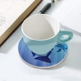 thumbnail image 5 of SKYSONIC Round Drink Coasters 6 Pcs Dolphins in The Water Absorbent Ceramic Coaster with Cork Base for Coffee Cups for Home Decor, 5 of 6