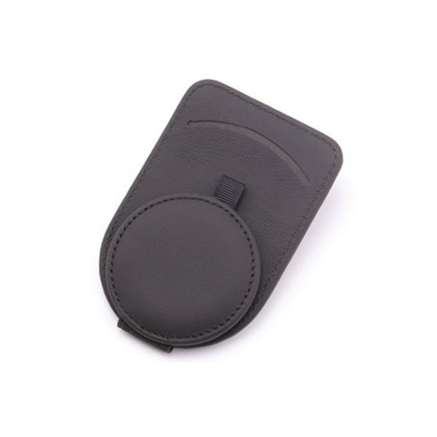 Riwesomey Estuche para gafas de coche, gafas de sol de cuero para sombra de sol, Clip para tarjetas, sujetador de gafas, accesorios de organización Kits de molduras para tableros de automóviles Marrón