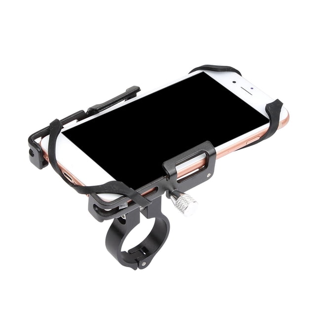 Soporte para teléfono de bicicleta Macarena Aleación de aluminio antideslizante Negro