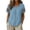 Sky Blue -CJ44, variant on Blouses for Women 2026 Eyelet Hollow Out Crochet Embroidered Short Sleeve Crewneck Shirts Tops Dressy Purple S