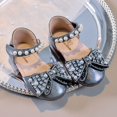 thumbnail image 4 of IUJSOY Little Chaussures Plates Mary Jane pour Fille avec Nœud, Perles, Princesse, Fleur, Mariage, Fête, Robe, 4 of 8