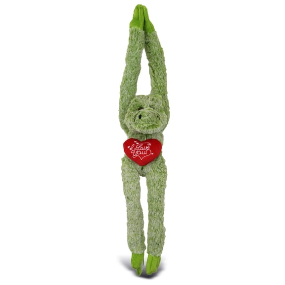 DolliBu I Love You Heart Plush Hanging Alligator - Cute Stuffed Animal - 21 inches