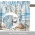 thumbnail image 6 of Summer Beach Valance Curtain Flower Vase Window Valances Rod Pocket Short Curtains Window Treatments for Kitchen Bedroom Bathroom Laundry 56" x 16", 6 of 9