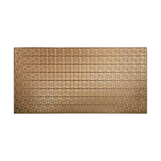 Fasade - Traditional 1 Polished Copper Decorative Wall Panel - Fast and Easy Installation (4' X 8' Panel)