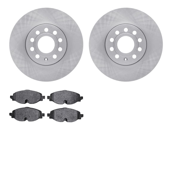 Dynamic Friction Company Front Brake Rotors with 5000 Euro Ceramic Brake Pads 6602-74135
