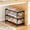 Black/L, variant on Homenest Shoe Rack, 3 Tier Shoe Shelf Organizer with Metal Shelves, Freestanding Shoe Storage for Entryway, Bedroom, Closet, Dorm Room, White