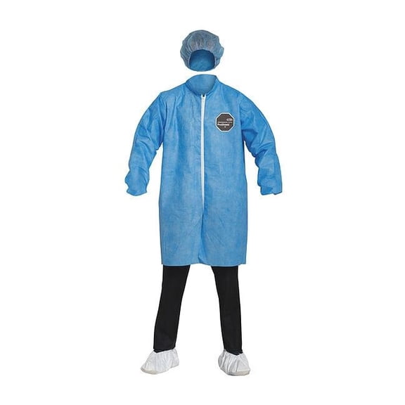 ProShield 10 Disposable Lab Coat, ProShield(R), Snaps Closure, Blue, XL, 30 PK