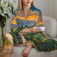 thumbnail image 6 of Sigee Sunflowers At Sunset for Women’s Pajama Sets Long-Sleeved Pjs Sets for Women 2 piece Sleepwear-X-Large, 6 of 7