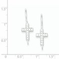 thumbnail image 2 of Sterling Silver CZ Cross Shepherd Hook Earrings QE8817, 2 of 2