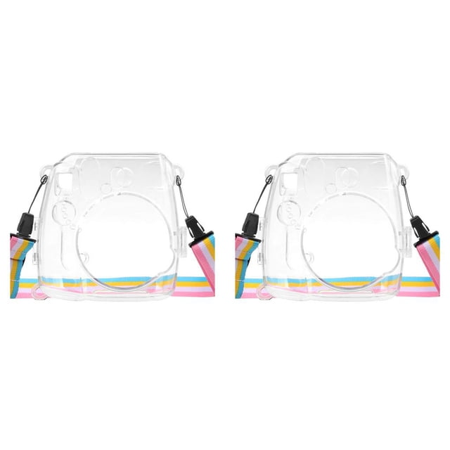 Sidaley Instant Camera Cover Dust-proof Anti-scratch Portable Protector Case Transparent Strap Carrier Removable Travel with Type1