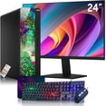thumbnail image 1 of AXOII RGB Desktop PC ~ 24" Inch Monitor ~ Intel Core i5 processor upto 4.0GHz 16GB DDR4 RAM 256GB SSD WiFi Bluetooth Windows 11 Pro Refurbished, 1 of 6