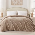 thumbnail image 3 of Exclusivo Mezcla Waffle Textured Soft Fleece Blanket, King Size Bed Blanket, Cozy Warm and Lightweight (Camel, 90"x104"), 3 of 10