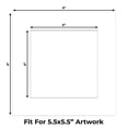 thumbnail image 2 of Textured White Picture Frame Mat for 9x9 Frames - Fits 6x6 Photos - 50 Mats, 2 of 7