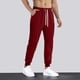 thumbnail image 4 of Pantalones largos para hombre, lisos, informales, con cintura elástica y bolsillos, deportivos, 4 of 6