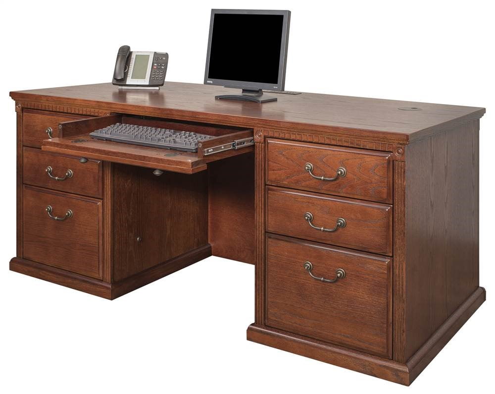 Martin Furniture Huntington Oxford Executive Double Pedestal