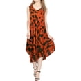 thumbnail image 2 of HAPPY BAY Women's Summer Loose A-Line House Wear Beach Dresses L-XL Tangerine, Tie Dye, 2 of 5
