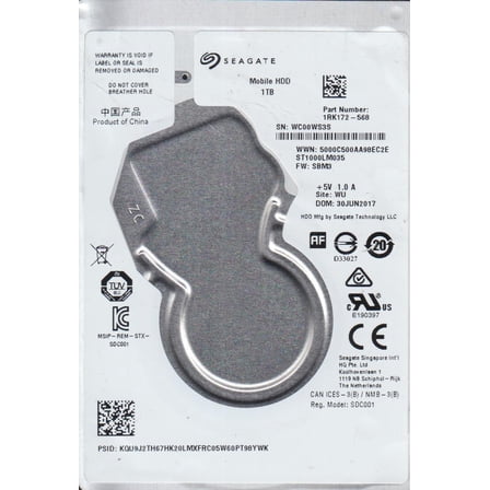 ST1000LM035, WC0, WU, PN 1RK172-568, FW SBM3, Seagate 1TB SATA 2.5 Hard Drive