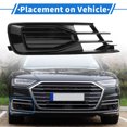 thumbnail image 3 of 1pc Car Front Right Fog Light Grill for Audi A6 C7 2014-2018 No.4G0807681AD ABS Black, 3 of 7