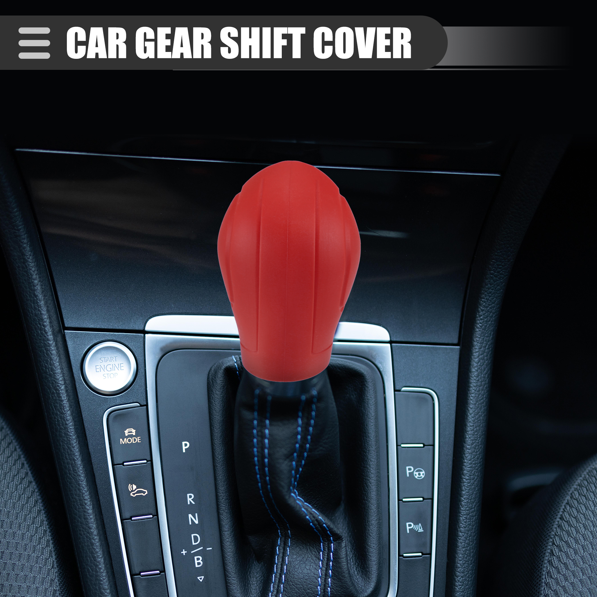 Unique Bargains Universal Car Gear Shift Cover Comfortable Handbrake Shifter Cover Red
