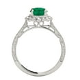thumbnail image 4 of Aonejewelry 1.05 Ct. Ttw Diamond and Emerald Ring In 10k White Gold, 4 of 4