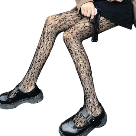 

Women Sexy Black Fishnet Nylon Tights Hosiery Star Leopard Plaid Dot Jacquard Patterned Pantyhose Gothic Punk Hollow Out Mesh Stockings Clubwear