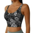 thumbnail image 2 of Pofeuu Black Cats In A Garden Print Sports Bra for Women Sexy Vest Yoga Running Gym Fitness Crop Bras Tops-XX-Large, 2 of 8