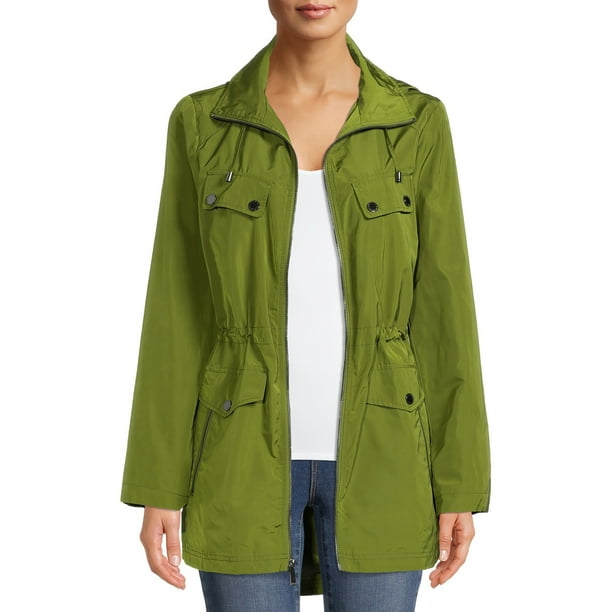 London Fog Women’s Rain Anorak with Removable Hood