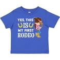 thumbnail image 3 of Inktastic Yes, This is My First Rodeo Cowgirl in Hat and Boots Girls Toddler T-Shirt, 3 of 5