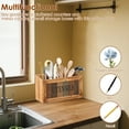 thumbnail image 5 of Lzvxtym Utensil Holder,Wooden Kitchen Utensil Holder,Silverware Organizer,Utensil Crock for Kitchen Counter,Utensil Caddy Countertop for Silverware Fork Spoon Spatula, 5 of 12