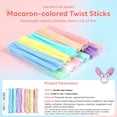 thumbnail image 6 of 200 Pcs Macaron Pastel Chenille Stems Mixed Color Pipe Cleaners for DIY Art Crafts, Creative School Projects & Handmade Decorations, Soft & Flexible Fuzzy Sticks for All Ages（6mm x 12 Inch）, 6 of 8