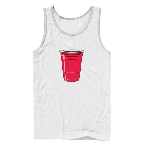 Men's Lost Gods Red Cup Tank Top White Small