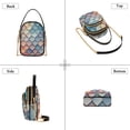 thumbnail image 3 of FORMRS Crossbody Bag for Women Quilted Travel Shoulder Cell Phone Purse with Chain Strap Handbag, Blue Art Pattern, 3 of 7